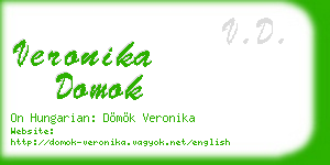 veronika domok business card